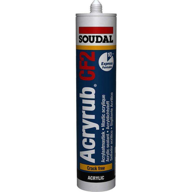 VOEGKIT WIT           310ML ACRYRUB CF2     SOUDAL