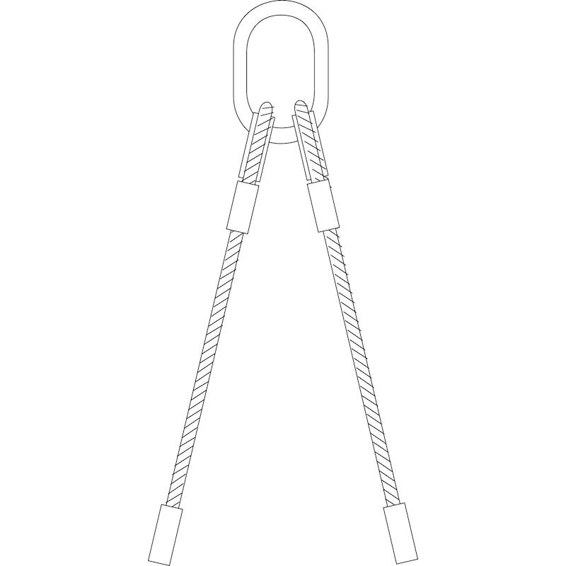 STAALKABEL+HAKEN 2-SPRONG   SK2-ELH-14MM-1M-2T REM