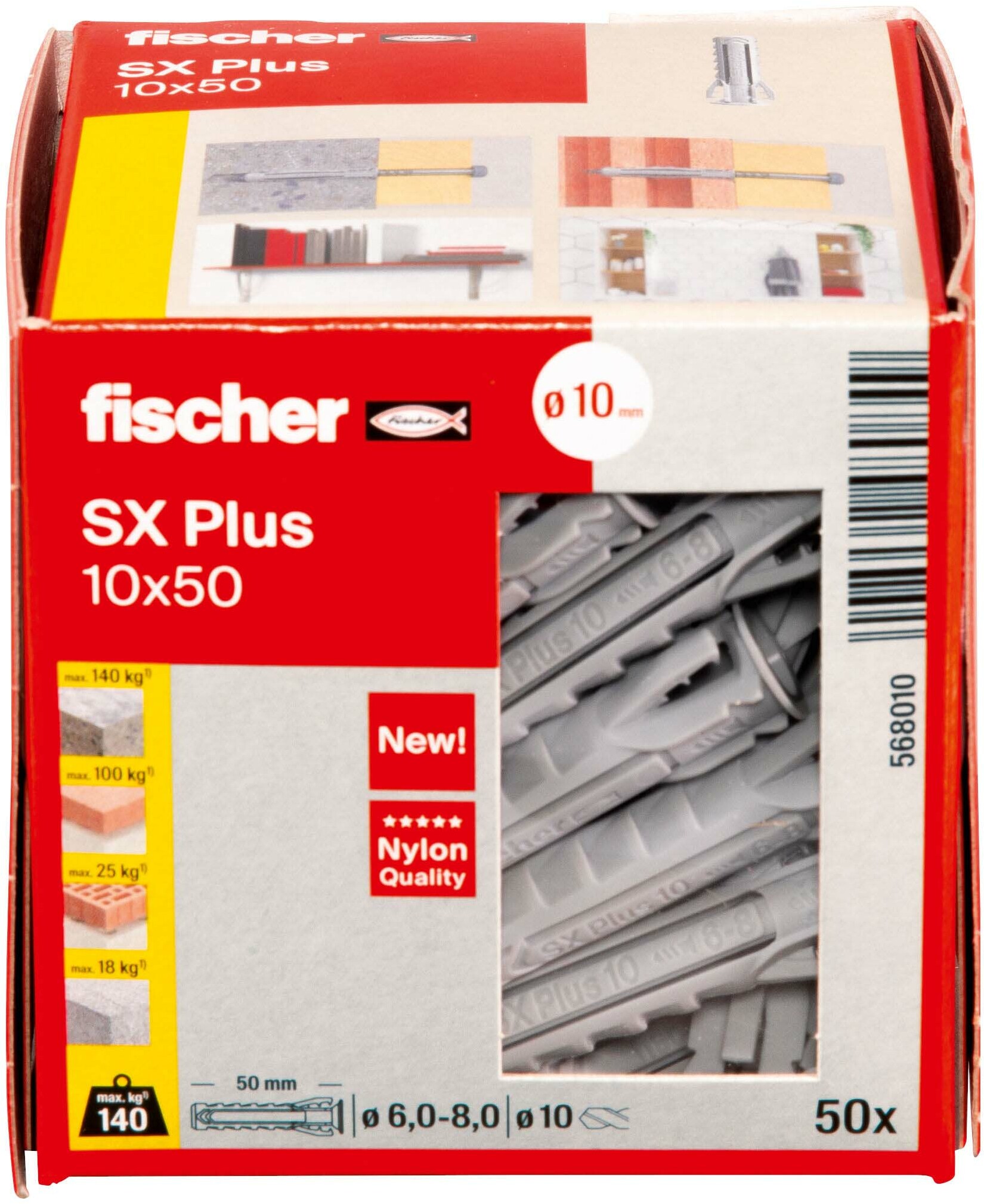 PLUG NYLON 4-VOUD.SPREIDING SX PLUS - 10X50  FISCH