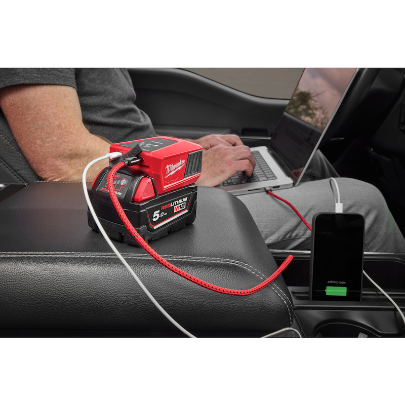 Milwaukee - Battery charger and power bank - M18 TC-0 - Li-ion - 18 V - 2.5 a - 08123303