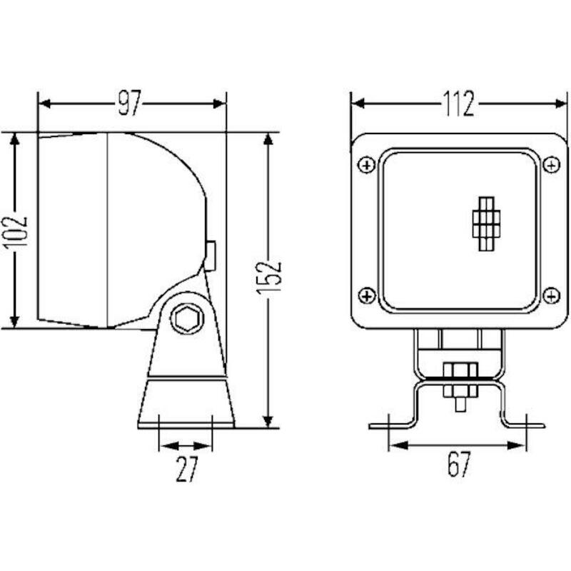 PROJECTEUR DE TRAVAIL HALOG 1GA 007 506-011  HELLA