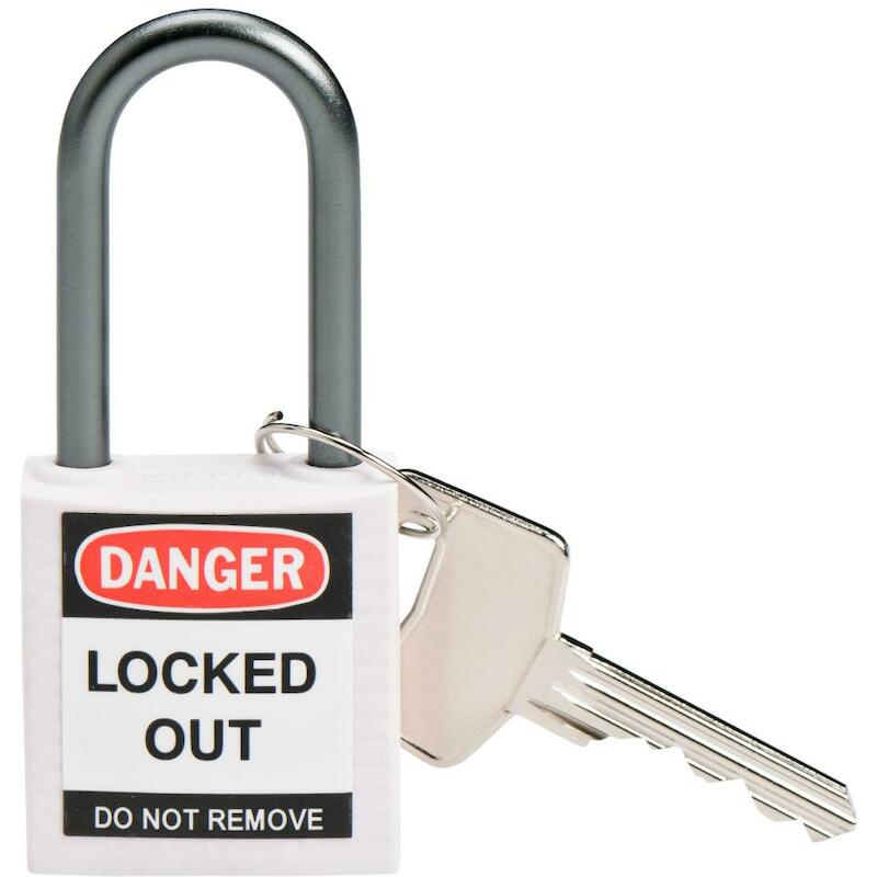 COMP SAFE PADLOCK 32MM SHA KD WHITE/6    BRADY 6ST