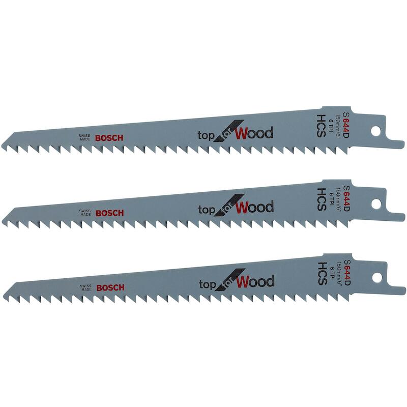JEU LAMES SCIE SABRE BOIS   F016800303  (3PC)BOSCH