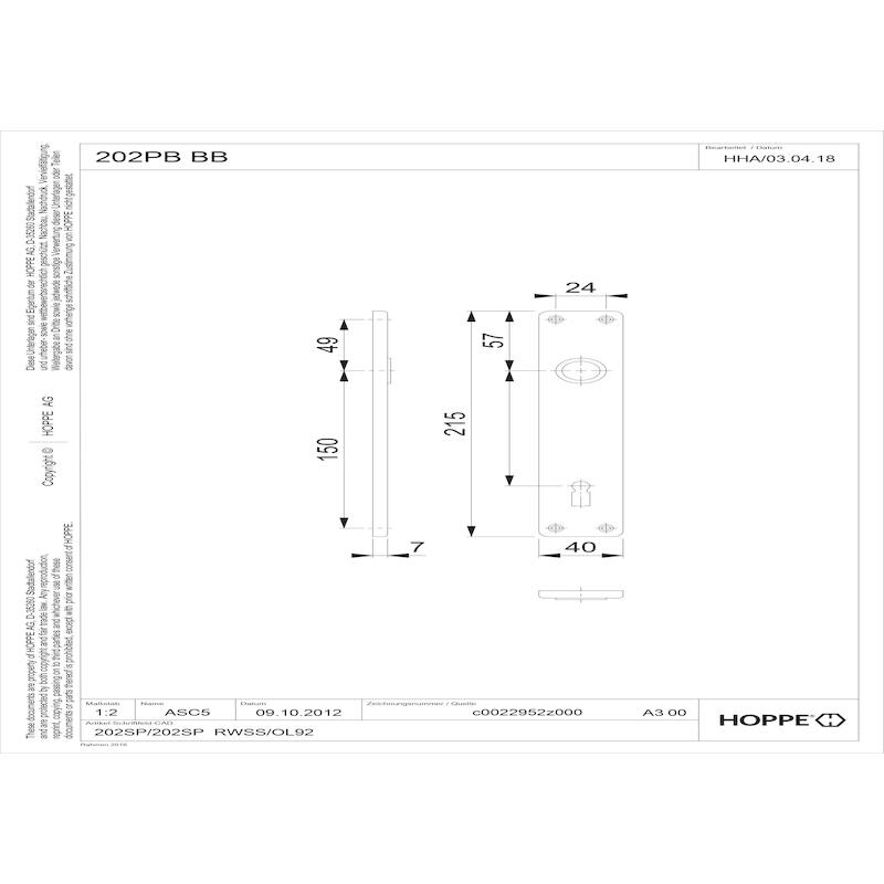 PLAQUE CLEFS 202PB F1       BETA - ALU/BB-110 HOPP