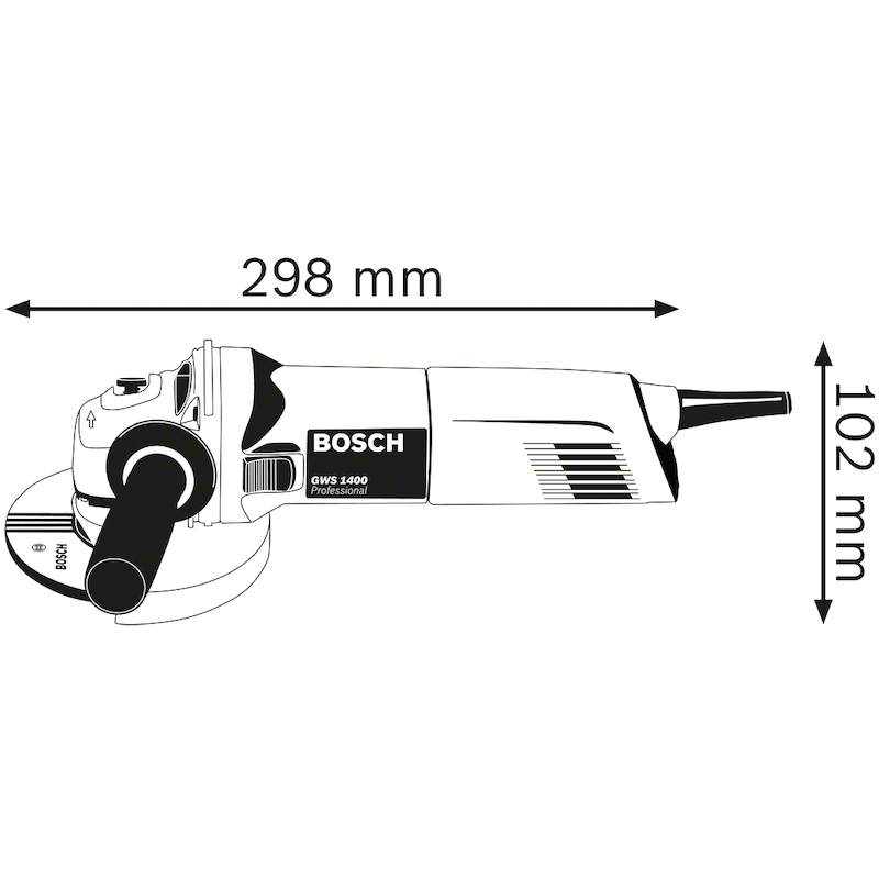 MEUL.D'ANGLE 1400W/125MM    GWS 1400(COFF)   BOSCH