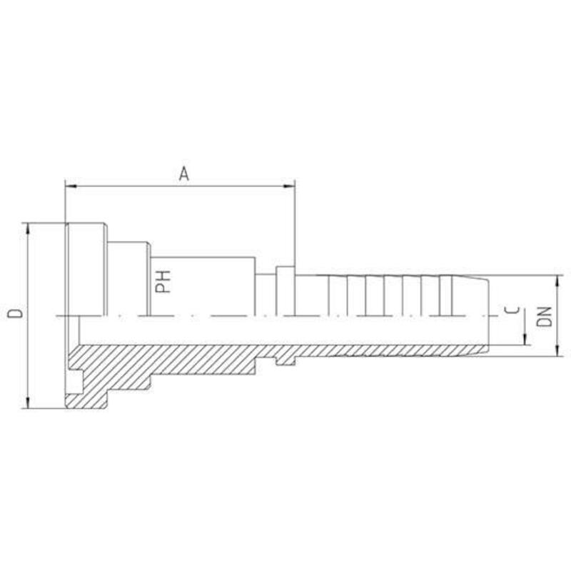 RACCORD À SERTIR DROIT      SFL3-3"-DN 51       PH