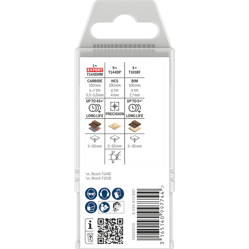 JEU LAMES SCIE SAUTEUSE BO. 2607011436 (15PC)BOSCH