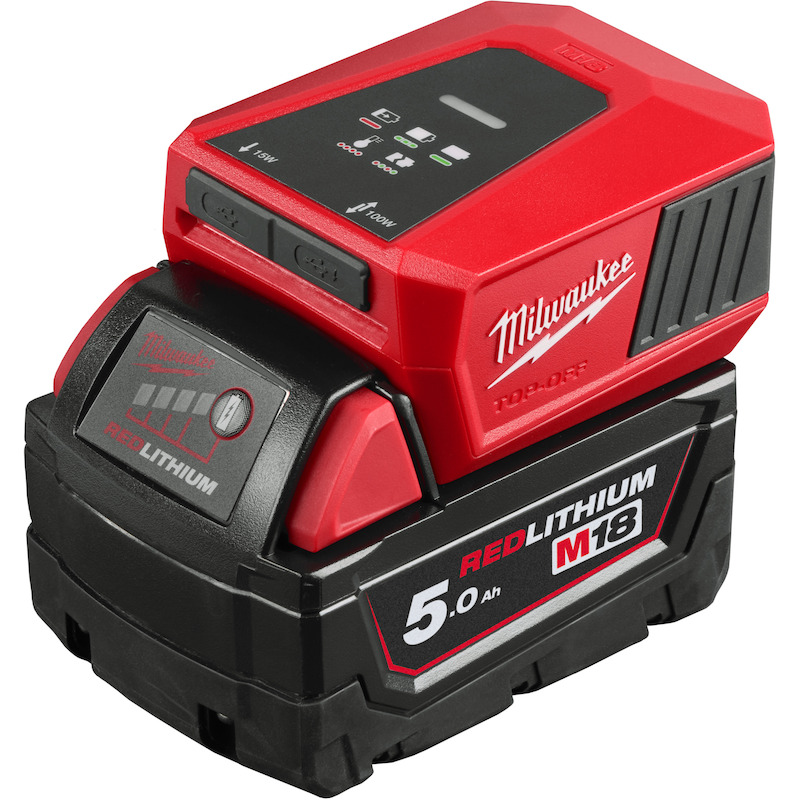 Milwaukee - Battery charger and power bank - M18 TC-0 - Li-ion - 18 V - 2.5 a - 08123303