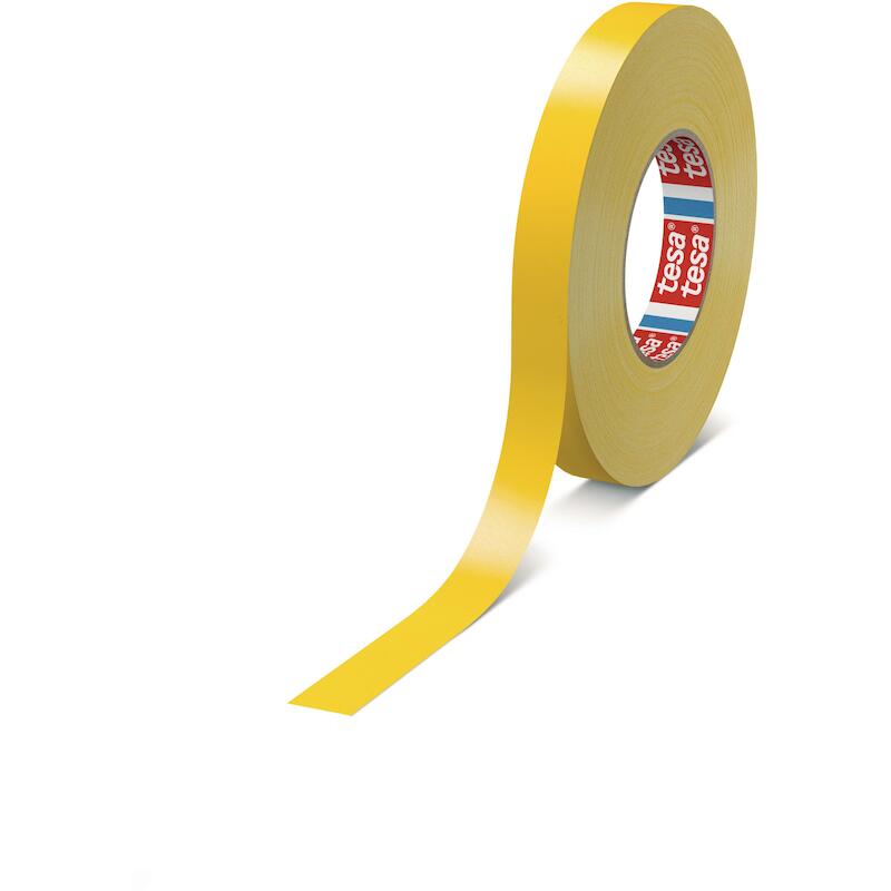 KLEEFBAND - TESA 04651 TESABAND ACRYL GECOATE TEXTIEL - GEEL 19 MM X 25 M