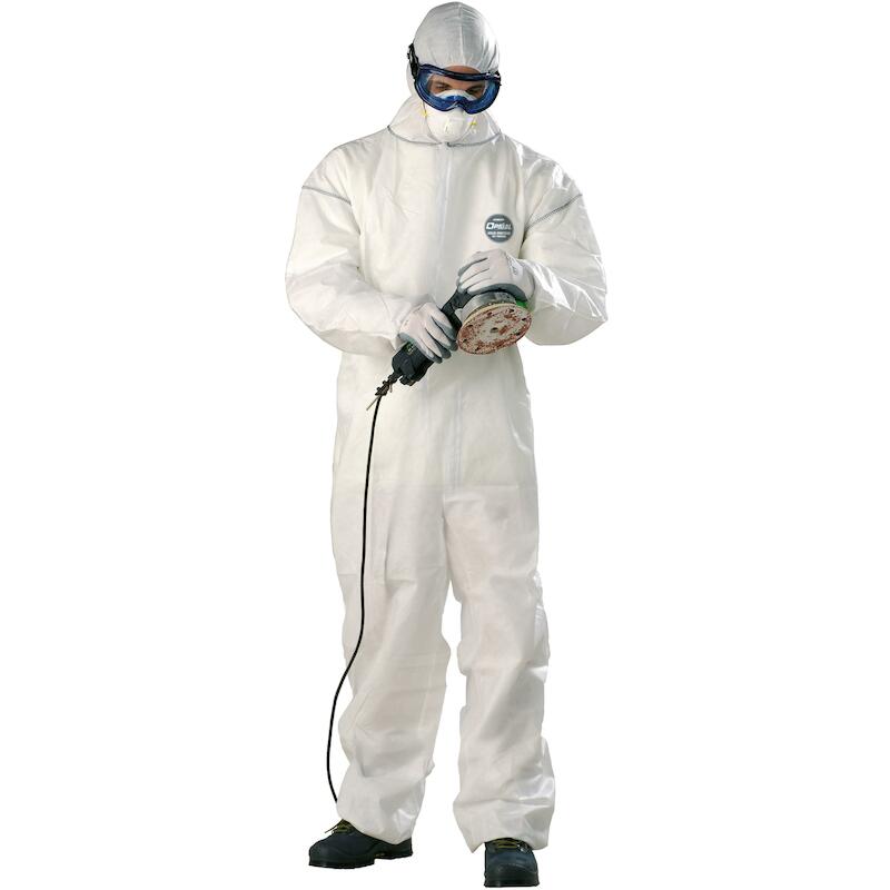 OVERALL PP MET KAP WIT      UNISAFE     3XL OPSIAL