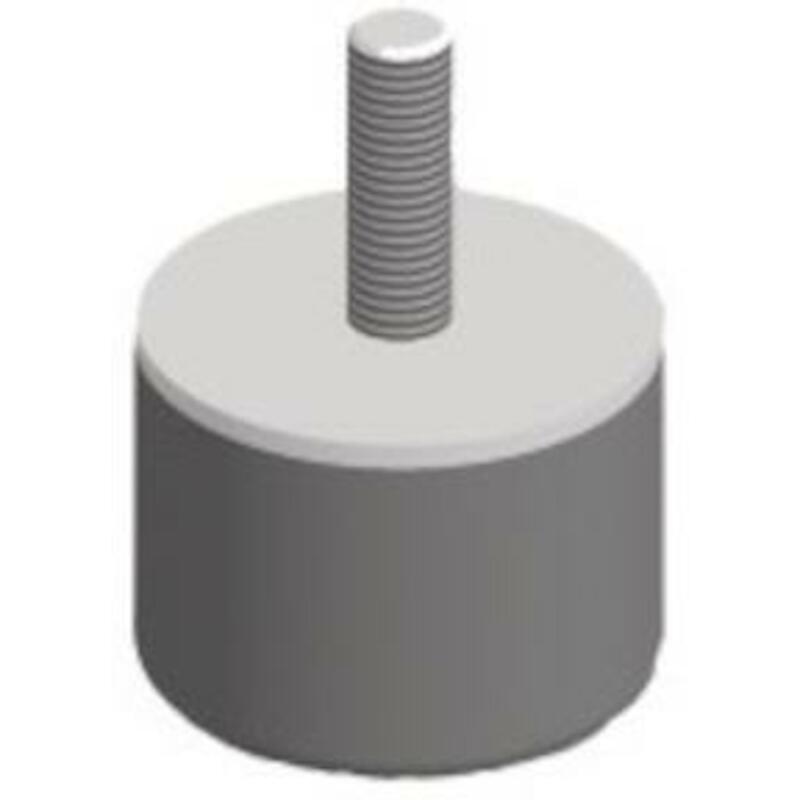 Rubber buffer - type D - ø 100 x 36 mm - M16 - 55 Shore - 19070080