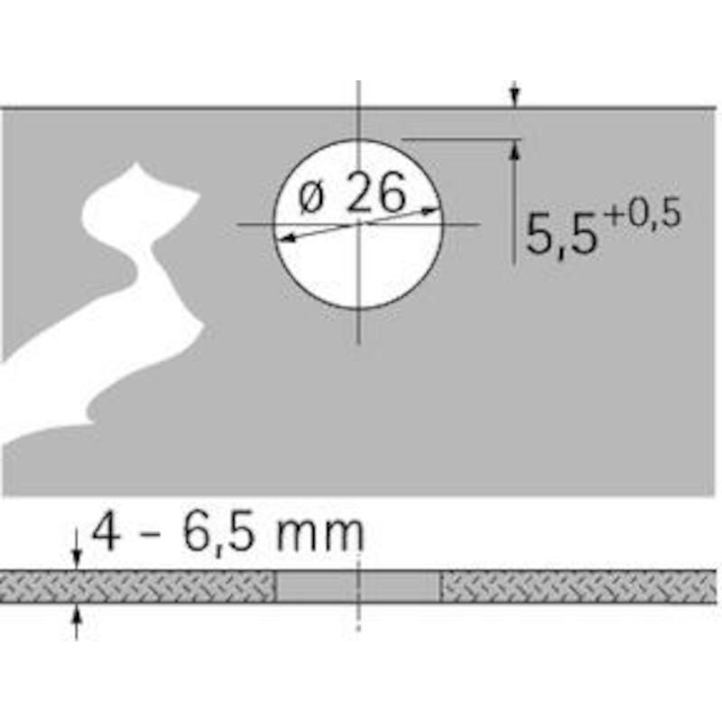 INTERM.9904 DEUR GLAS B. -4MM TU12/S    HETT-72968