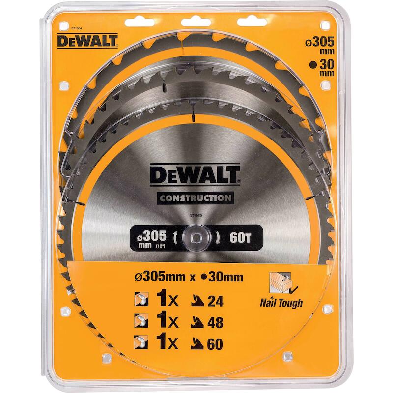 JEU LAME SCIE CIRCULAIRE    DT1964-QZ  (3PC)DEWALT