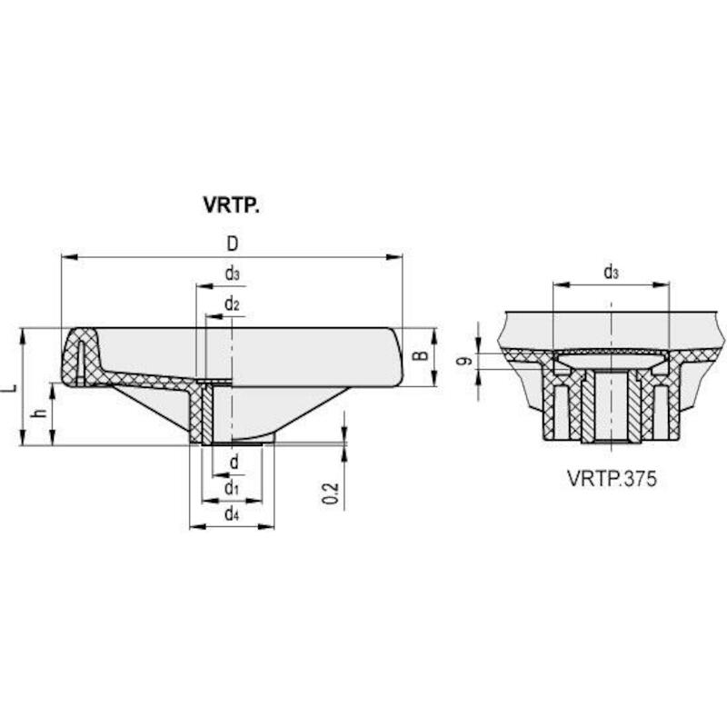SPAAKHANDWIEL               VRTP.100-A10     ELESA
