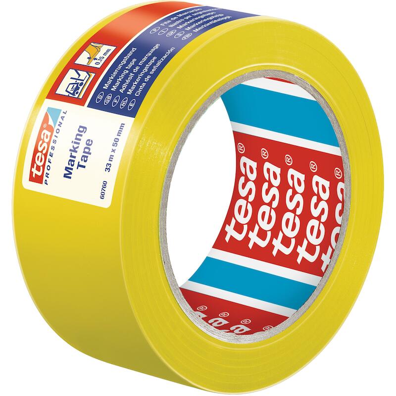 RUBAN SIGN.HAZARD WAR.JAUNE 60760  50MM X 33M TESA
