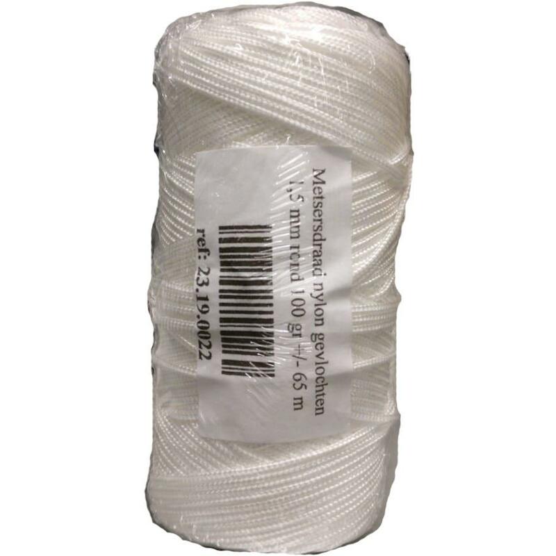 METSERSKOORD NYLON          1,5 MM 65 MTR