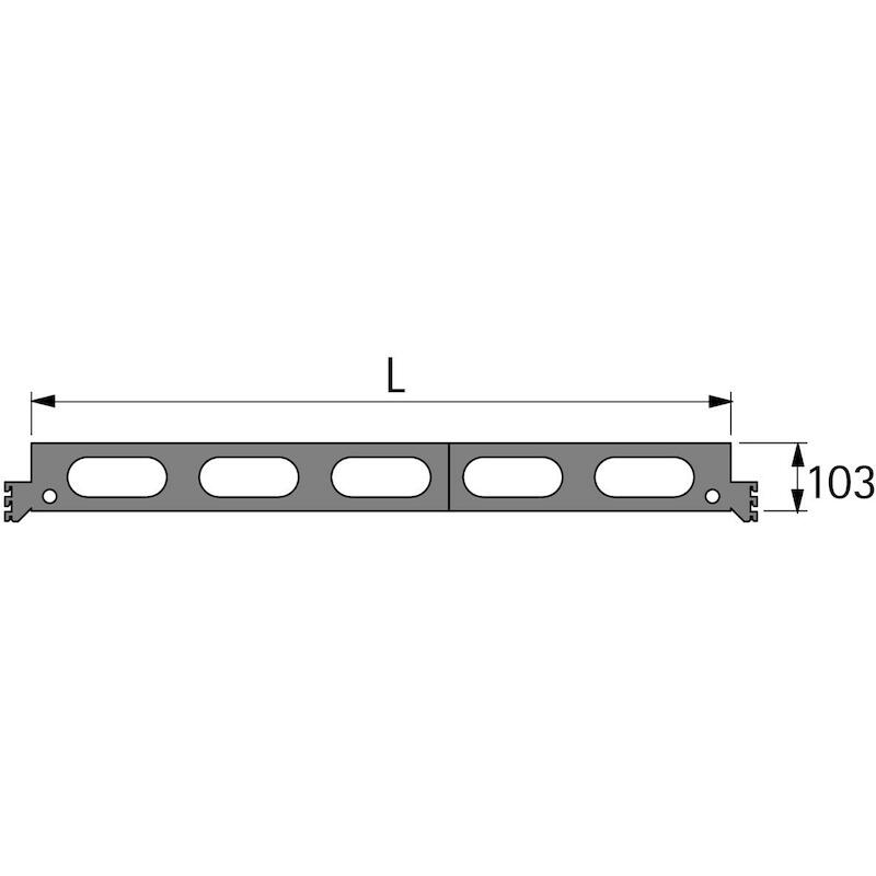 HETTICH 9133018 TRAVERSE 1200-2000MM ALU-FINISH