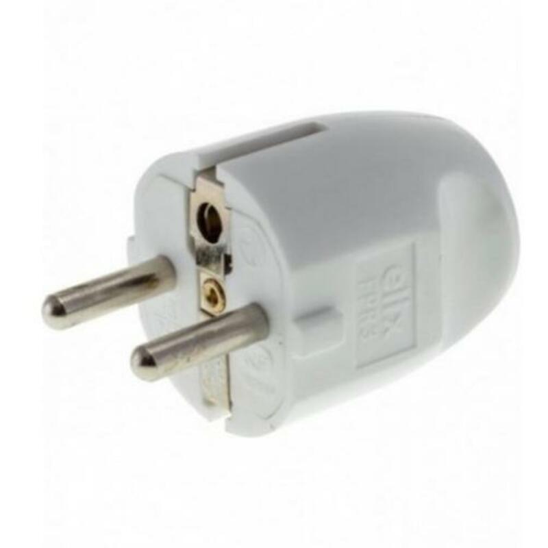 FICHE 16A 2P+T MÂLE         38215 BLANC