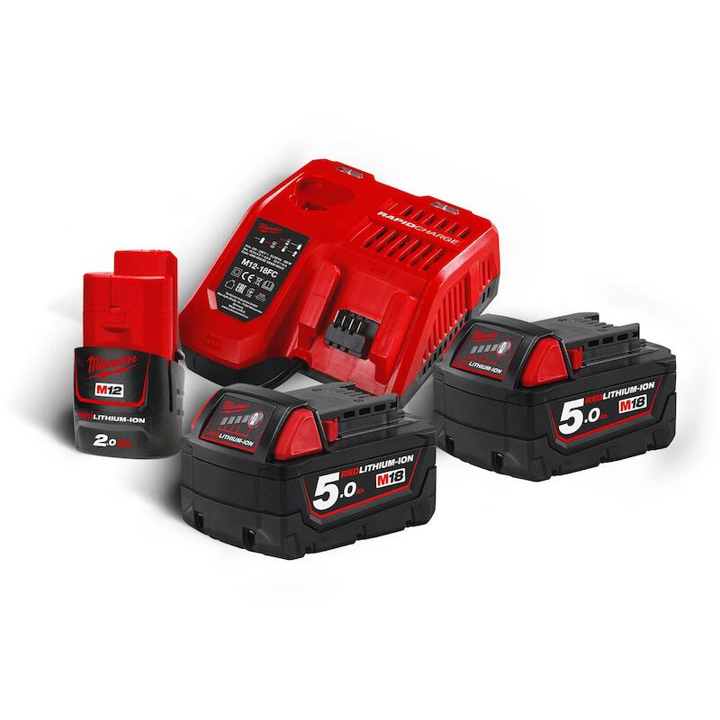JEU D'ACCUS 18V/2X5AH+CHARG.M18 NRG 502  MILWAUKEE