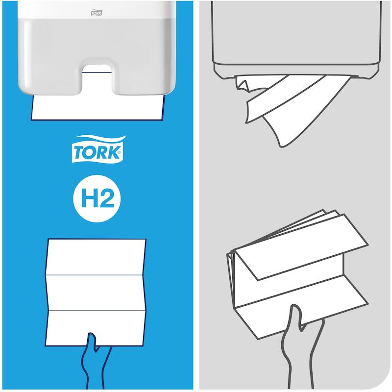 XPRESS-BOX PLAST.INTERFOLD  552000 -BLANC  H2 TORK