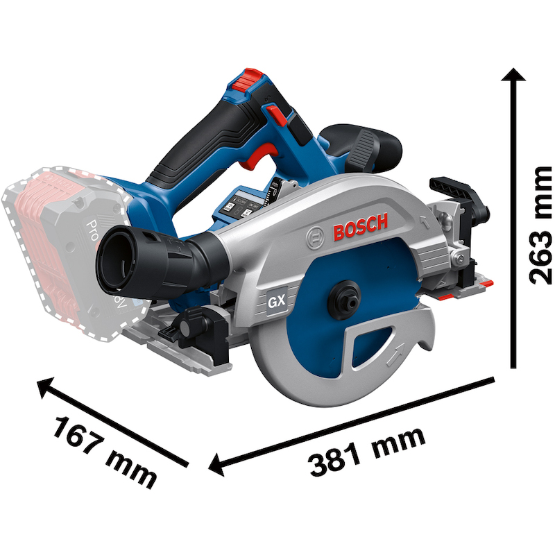 ACCUCIRKELZAAG 18V/BODY     GKS 18V-57-2 GX  BOSCH