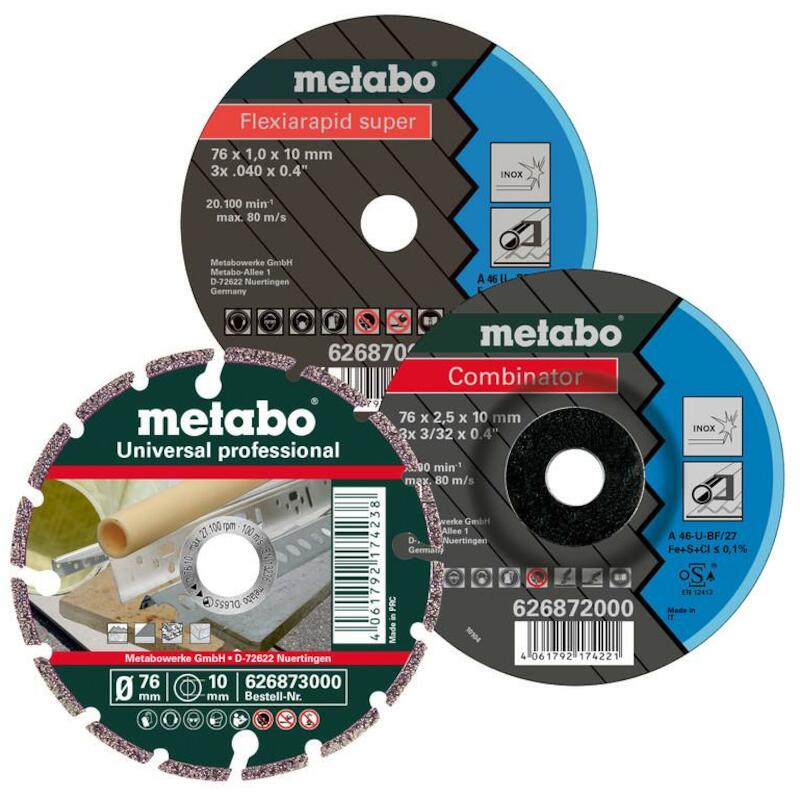 STARTERSET DISQUES TRONÇ.   626879000  (3PC)METABO