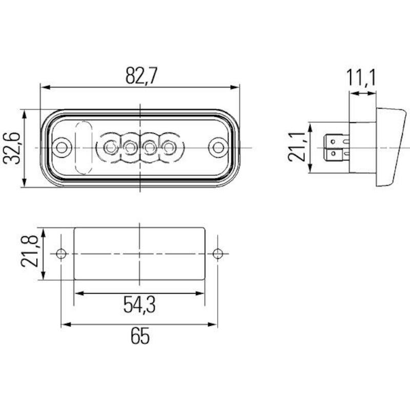 2KA.010.278.011 PLAATVERL.LED 24V INBOUW
