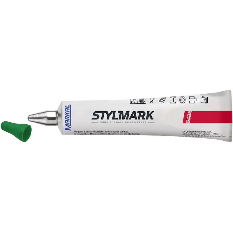 MARQUAGE DE PEINTURE VERT   STYLMARK (3MM)  MARKAL