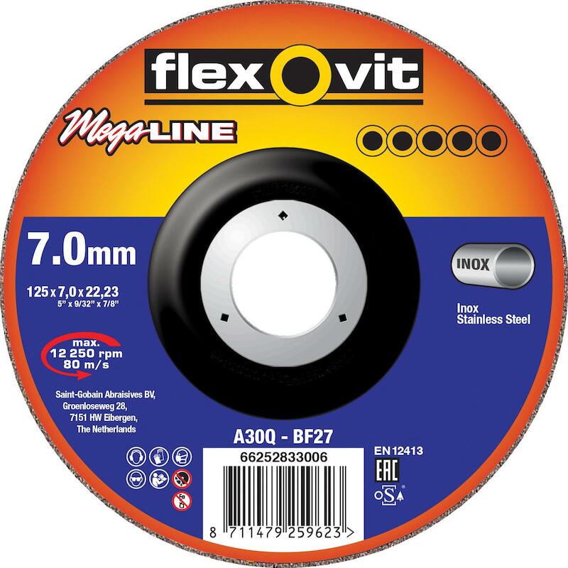 DISQ. ÉBARBER 125X7,0X22,23 MEGA-LINE     FLEXOVIT