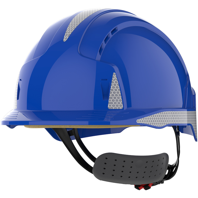 HELM VENTIL.+DRAAIKN.+REFL. EVOLITE CR2 BLEU   JSP