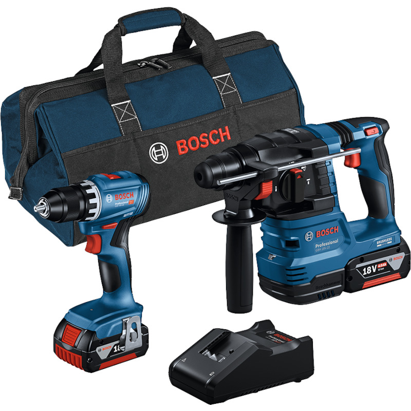 ACCU-MACHINESET 18V/2X4AH   0615A50038       BOSCH