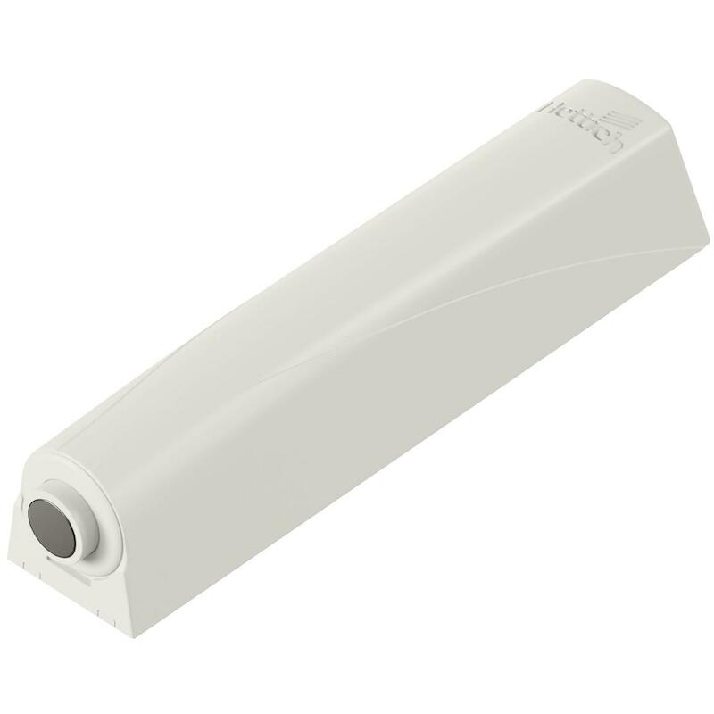 Hettich - Push catch - Push to open magnet - Screw-on - Long travel - White - 03395211