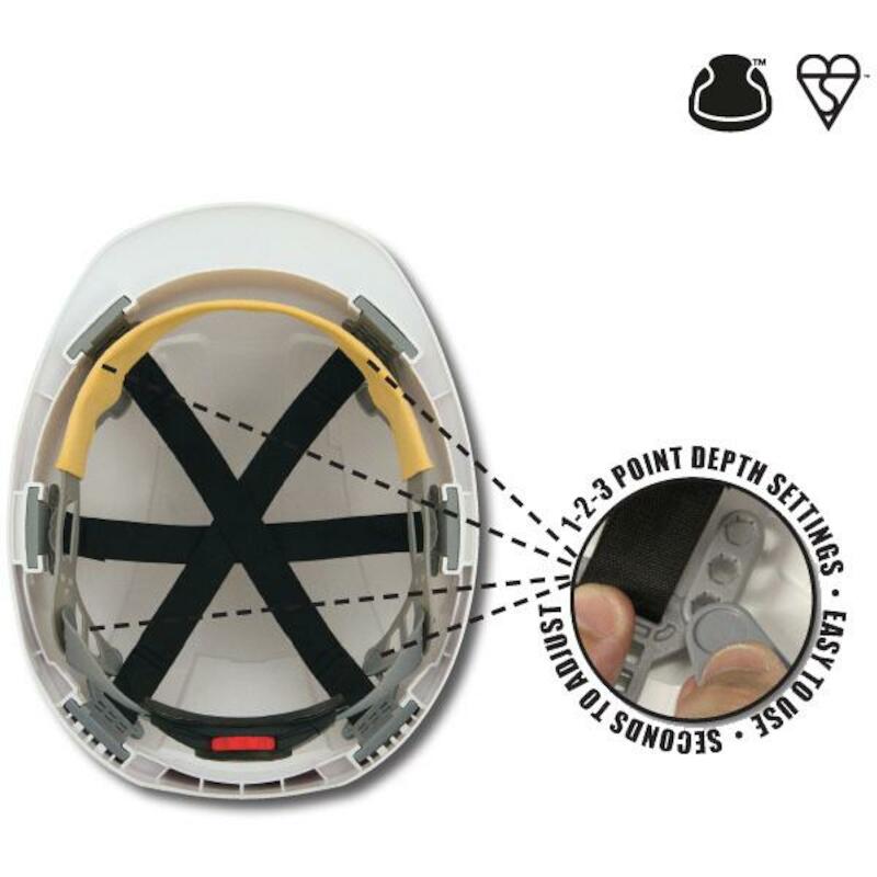 HELM VENTIL.+DRAAIKNOP      EVOLITE WIT        JSP