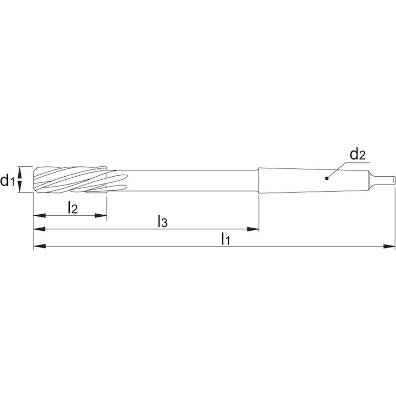 HSS-E MACHINERUIMER DIN 208 H7, MK 2 19,5 MM - 515201950 - PHANTOM