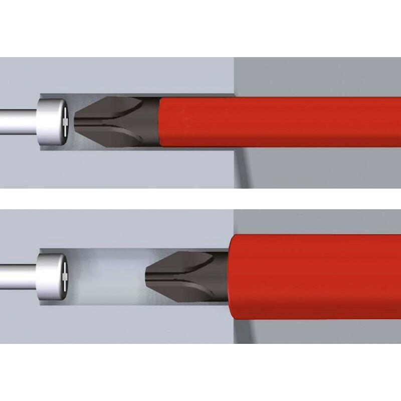 TOURNEVIS AVEC MAGASIN D'EMBOUTS LIFTUP ELECTRIC FENTE, PHILLIPS AVEC 6 SLIMBITS - 283109020 - WIHA