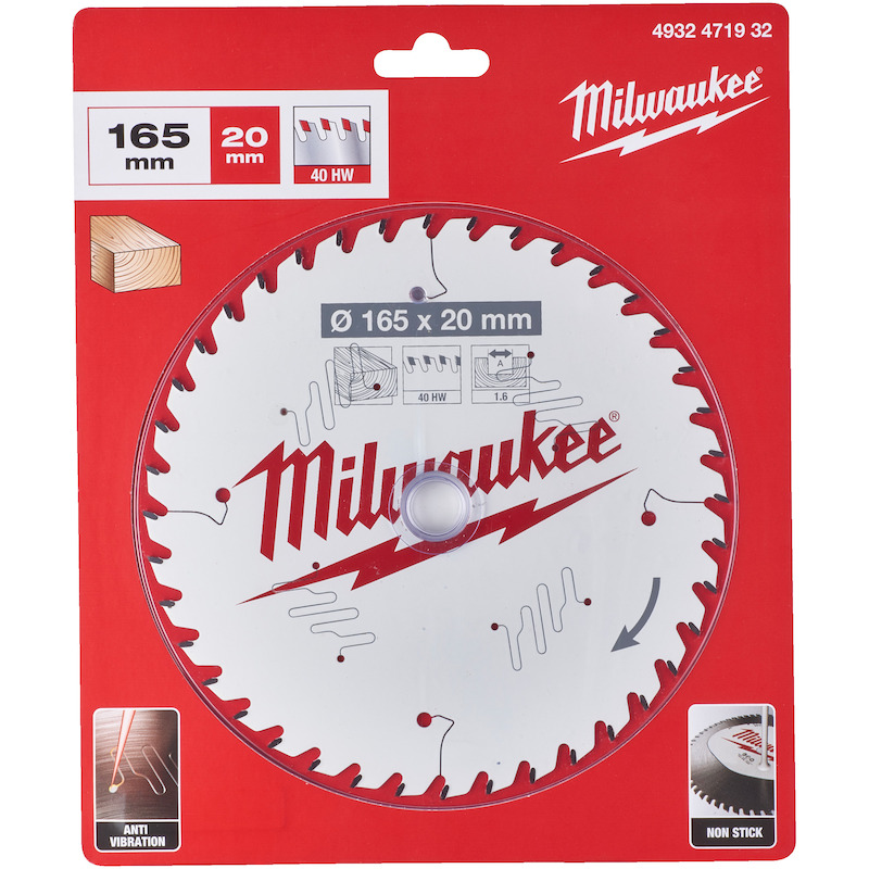 LAME SCIE CIRC.165X20X1,6MM 4932471932   MILWAUKEE