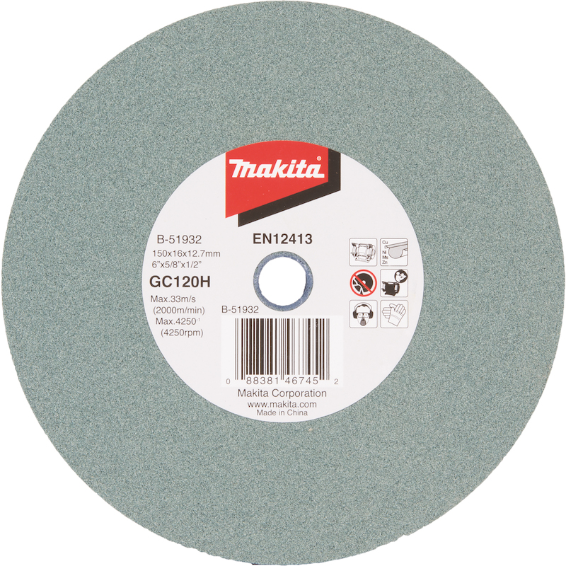 DISQUE DE PONÇAGE 150 X 16 X 12,7 MM, GC120H - B-51932 - MAKITA