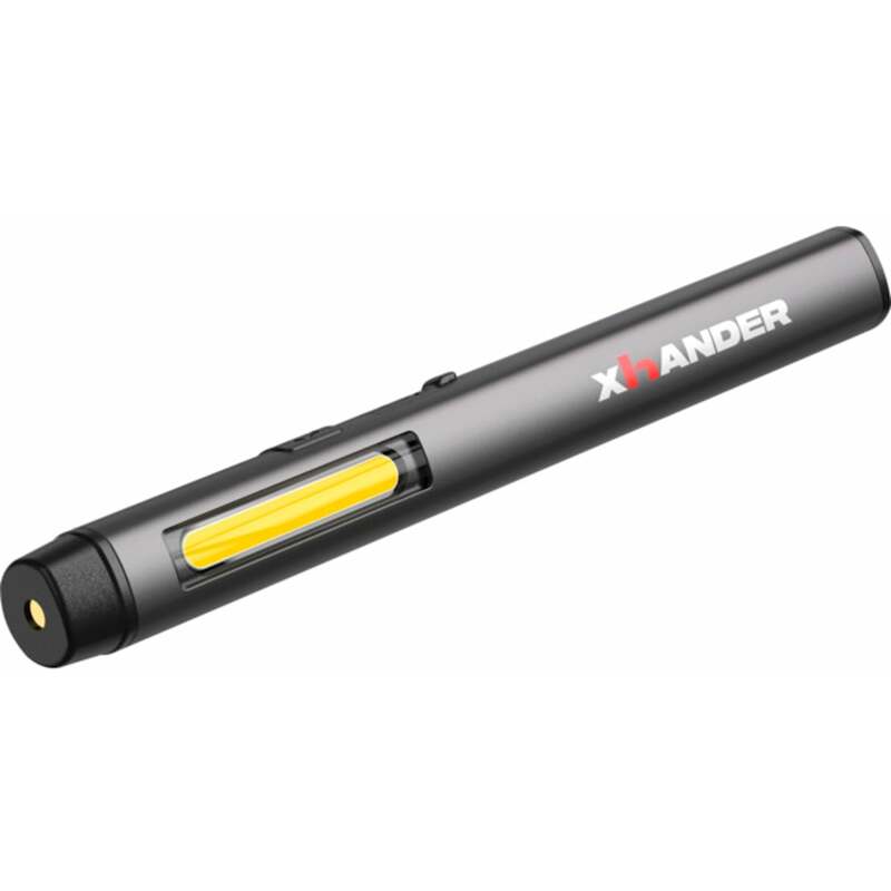 Xhander - Oplaadbare led-penlamp met laserpointer - 150 lm - 3,7 V - 600 mAh - usb-c - IP20 - 08153817