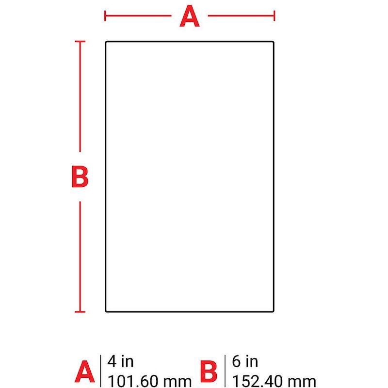 ETIQUETTE MAT BLANC         030153(1000)101,6X152,