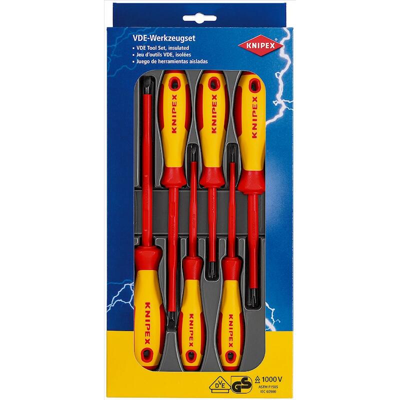 SCHROEVENDRAAIERSET VDE     00 20 12 V01 (6ST)KNIP