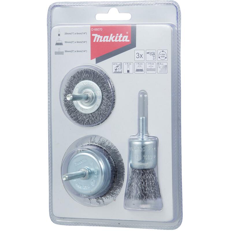 JEU BROSSES S/TIGE S6       D-66070   (3PC) MAKITA