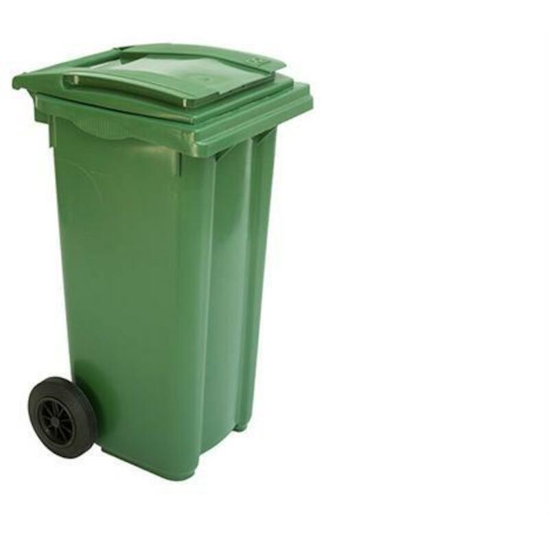 VUILNISBAK - PLASTI-BAC 810120 - HIGH DENSITY POLYETHYLEEN 120 L GROEN