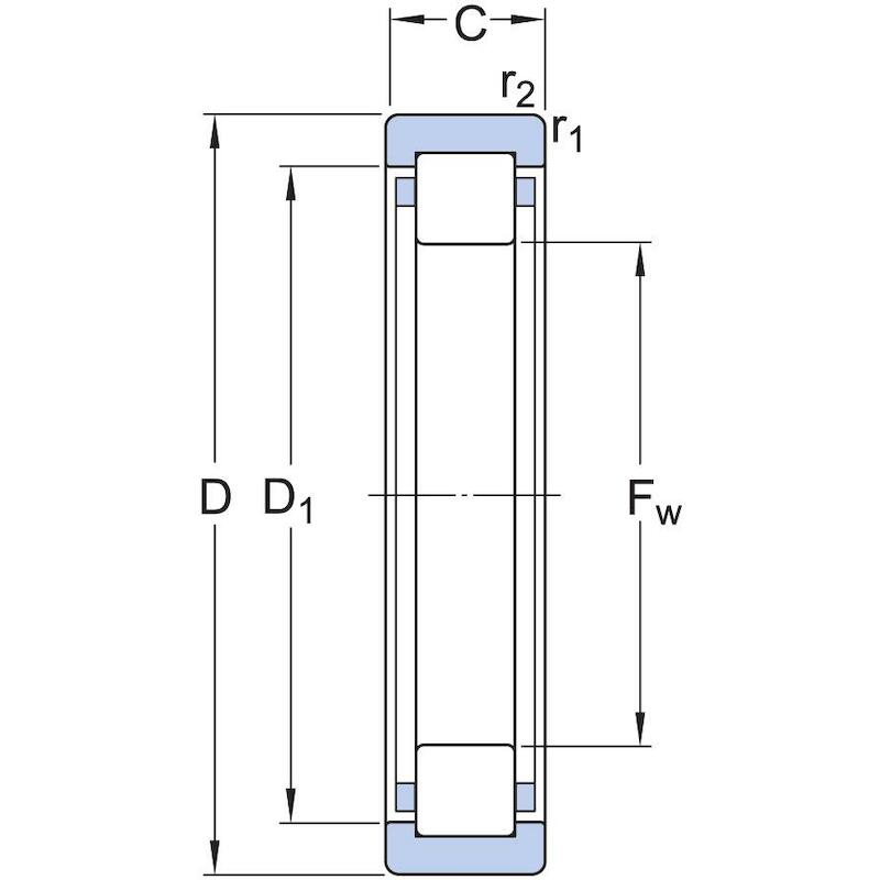 CILINDERLAGER - SKF RNU 306