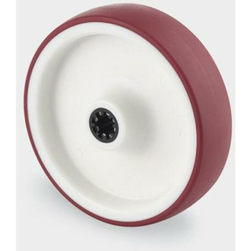 ROUE NYL/PU MOB.ROUGE 500KG UAR200X50-Ø20    TENTE