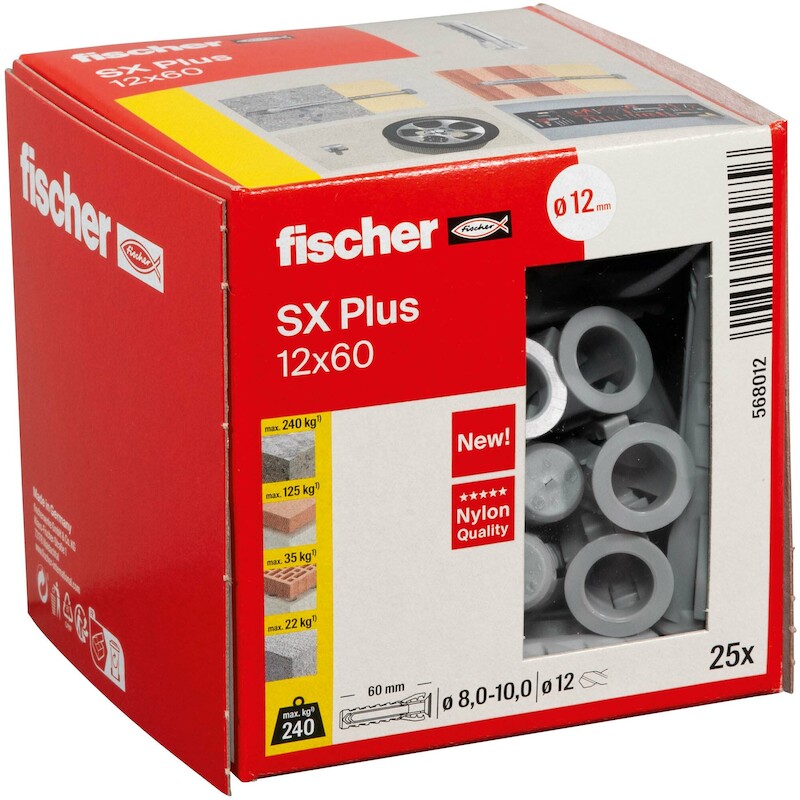 PLUG NYLON 4-VOUD.SPREIDING SX PLUS - 12X60  FISCH