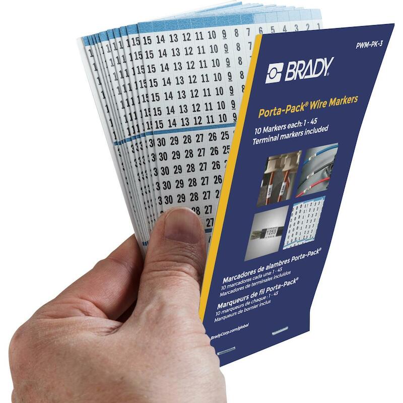 DRAADMERKERBOEKJE - BRADY 031203 - ZWART OP WIT