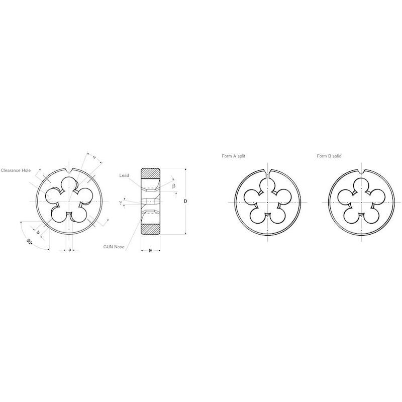 FILIÈRE DIN223 HSS 30X11    26438 M10X1,25  VÖLKEL