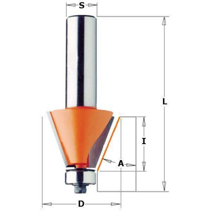 FRAISE CHANFR.24,5X22  CARB 957.103.11 S8 15°  CMT