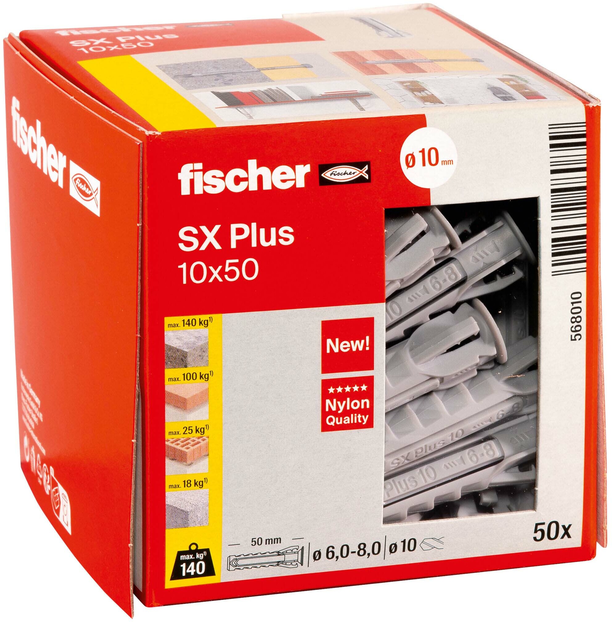 PLUG NYLON 4-VOUD.SPREIDING SX PLUS - 10X50  FISCH