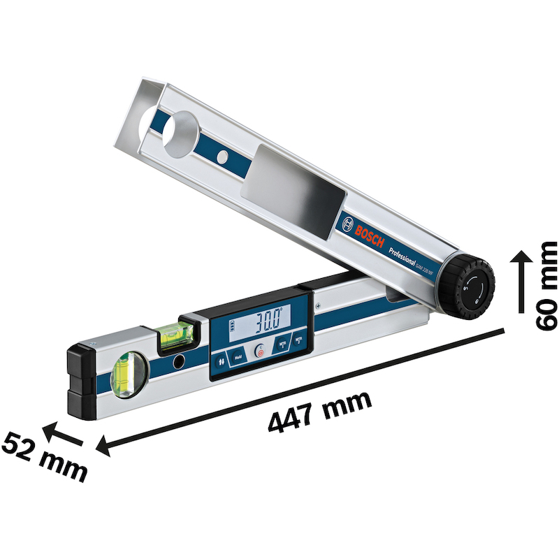 HOEKMETER 0-220° +POOTVERL. GAM 220 MF(TAS) 4XAA